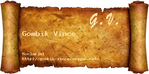 Gombik Vince névjegykártya